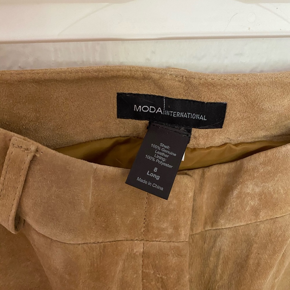 Tan Faux Suede Pants